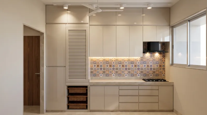 Kitchen Area 1, 2BHK Residence, Mulund, Mumbai