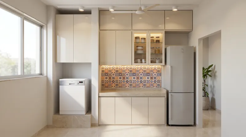 Kitchen Area 2, 2BHK Residence, Mulund, Mumbai