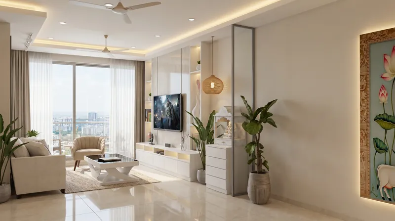 Living Area 1, 2BHK Residence, Mulund, Mumbai