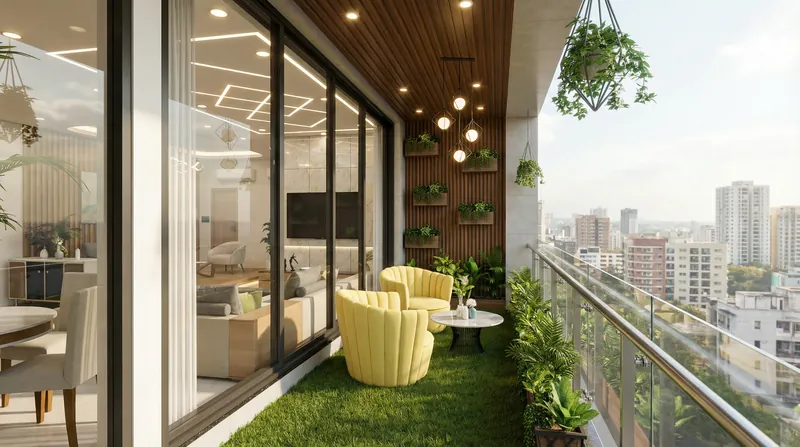 Balcony Day, 4BHK Residence, Worli, Mumbai