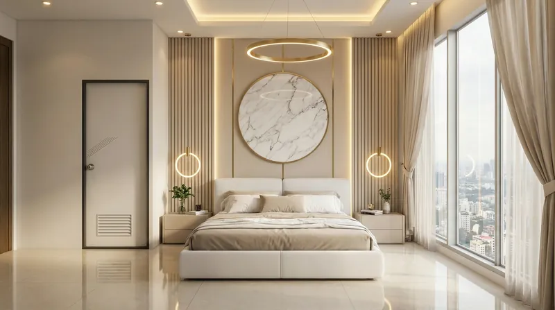 Bedroom 1, 4BHK Residence, Worli, Mumbai